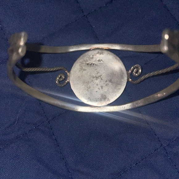 Vintage Taxaco Sterling Bracelet Mother of Pearl inlay - Picture 5 of 5